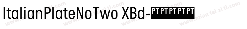 ItalianPlateNoTwo XBd字体转换